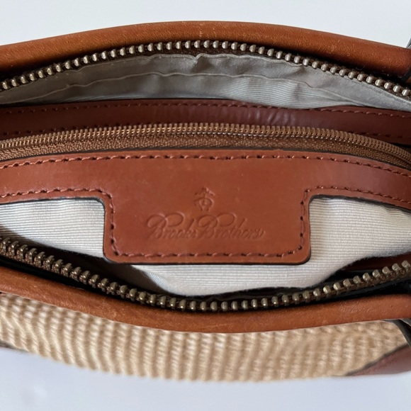 Brooks Brothers Straw Handbag with Leather Trim - Picture 6 of 10